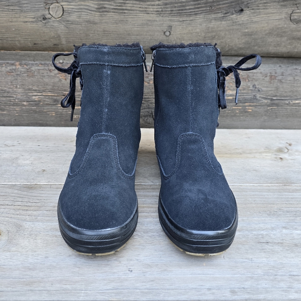 Keds NEW Sunny Side Cozy Suede Shearling-Lined Cabincore Ankle Boots 9M - Picture 8 of 16